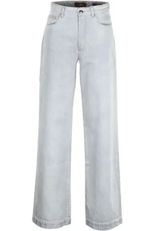 MOORER Jeans, Dames, Blauw, W31, Katoen, Broeken