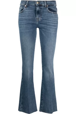 7 for all Mankind Dames Bootcut - Flared Jeans - Blauw - Dames