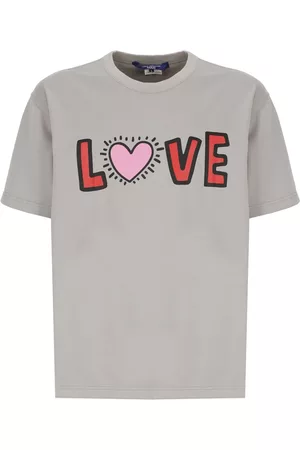 JUNYA WATANABE Tops, Heren, Grijs, M, Katoen, T-Shirts