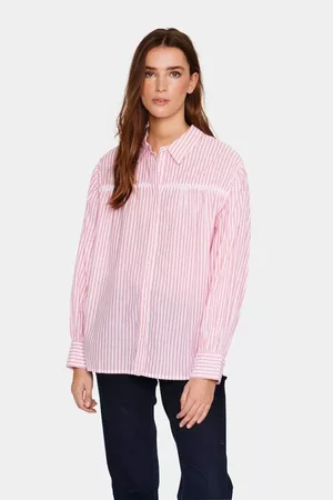 Saint Tropez Dames Lange mouw - Longsleeve shirts - Roze - Dames