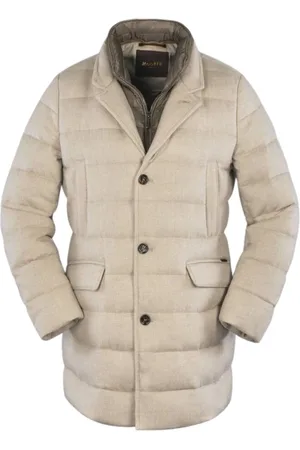 MOORER Jassen, Heren, Grijs, 4Xl, Wol, Donsjack