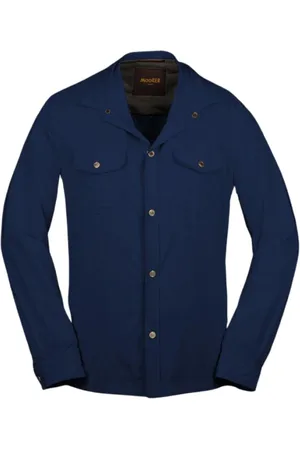 MOORER Jassen, Heren, Blauw, 4Xl, Polyester, Jassen