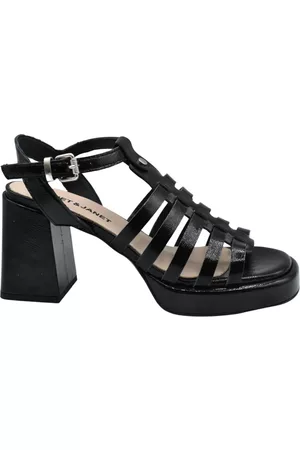 Janet&Janet Schoenen, Dames, Zwart, 40 EU, High Heel Sandalen