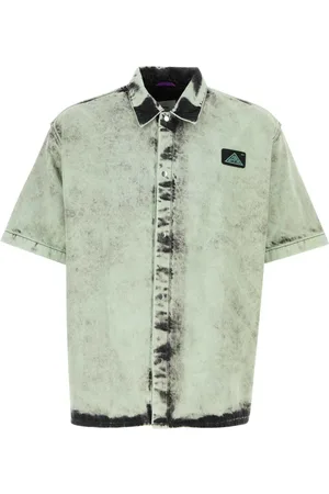 OAMC Overhemden, Heren, Grijs, M, Katoen, Short Sleeve Shirts