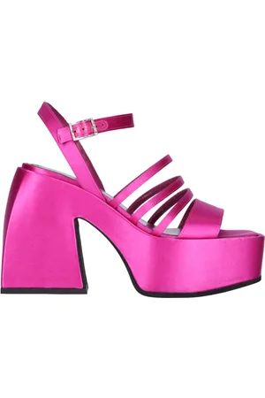 NODALETO Schoenen, Dames, Roze, 36 EU, Satijn, High Heel Sandalen