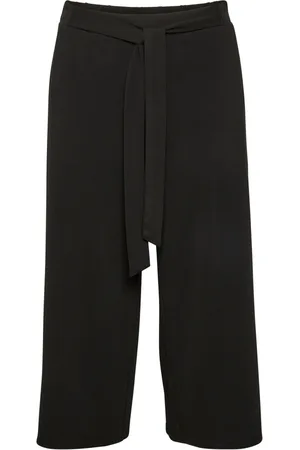 Kaffe Broeken, Dames, Zwart, XS, Wide Broeken