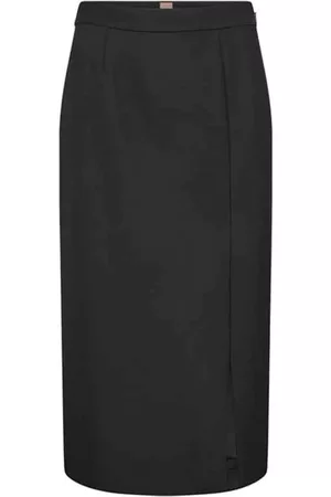 HUGO BOSS Dames Midi rokken - Midirokken - Zwart - Dames