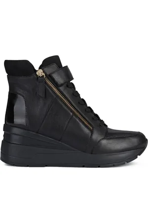 Geox Schoenen, Dames, Zwart, 39 EU, Leer, Enkel laarzen