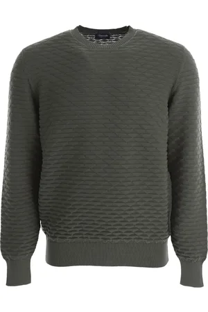 DRUMOHR Truien, Heren, Groen, L, Round-neck Truien