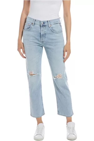 Replay Dames Cropped Jeans - Cropped Jeans - Blauw - Dames