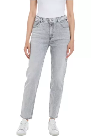 Replay Dames Straight - Straight Jeans - Grijs - Dames