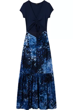 Desigual Dames Lange jurken - Maxi kleedjes - Blauw - Dames