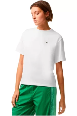 Lacoste Dames Witte T-shirts - T-shirts - Wit - Dames