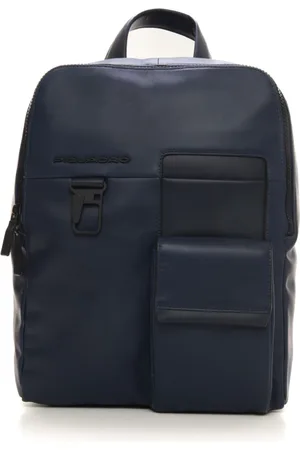 Piquadro Tassen, Heren, Blauw, ONE Size, Leer, Leather rucksack