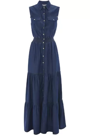 Kocca Dames Lange jurken - Maxi kleedjes - Blauw - Dames