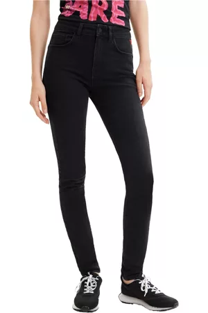 Desigual Dames Slim - Skinny Jeans - Zwart - Dames