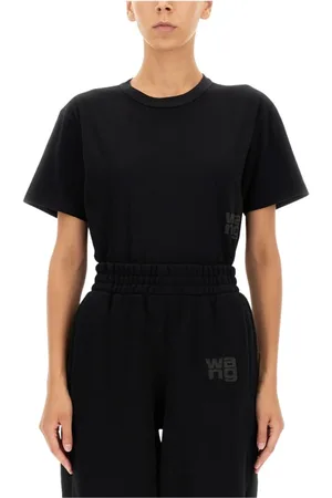 Alexander Wang Tops, Dames, Zwart, S, Katoen, T-shirts