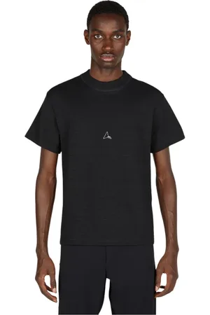 ROA Tops, Heren, Zwart, L, Katoen, T-Shirts