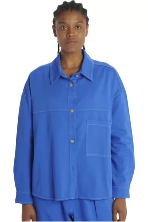 Bellerose Dames Lange mouw - Longsleeve shirts - Blauw - Dames