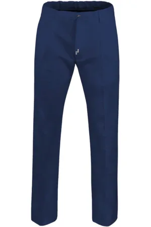 MOORER Broeken, Heren, Blauw, S, Katoen, Broeken