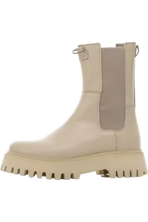 Bronx Dames Enkellaarzen - Chelseaboots - Beige - Dames