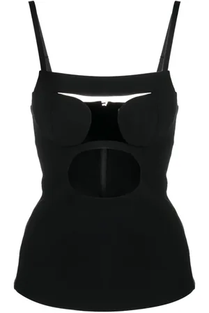 Nensi Dojaka Tops, Dames, Zwart, S, Sleeveless Tops