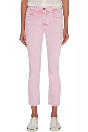 7 for all Mankind Dames Cropped Jeans - Cropped Jeans - Roze - Dames