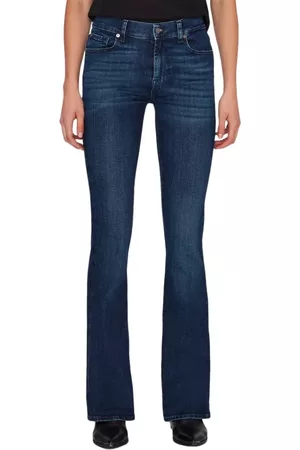 7 for all Mankind Dames Straight - Straight Jeans - Blauw - Dames