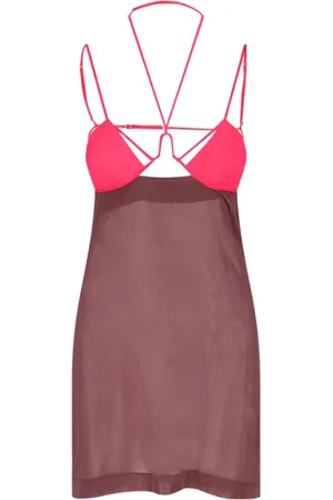 Nensi Dojaka Kleedjes, Dames, Bruin, XS, Katoen, Short Kleedjes