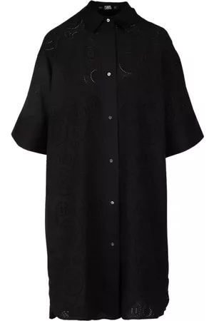 Karl Lagerfeld Dames Midi jurken - Kleedjes - Zwart - Dames