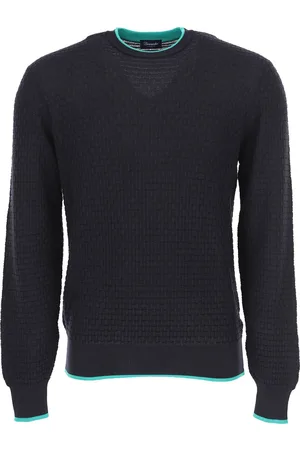 DRUMOHR Truien, Heren, Blauw, M, Round-neck Truien