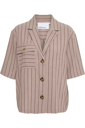 Karen by Simonsen Dames Lange mouw - Longsleeve shirts - Bruin - Dames