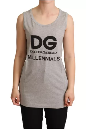 Dolce & Gabbana Dames Tanktops - Tops - Grijs - Dames