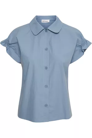 Karen by Simonsen Dames Lange mouw - Longsleeve shirts - Blauw - Dames