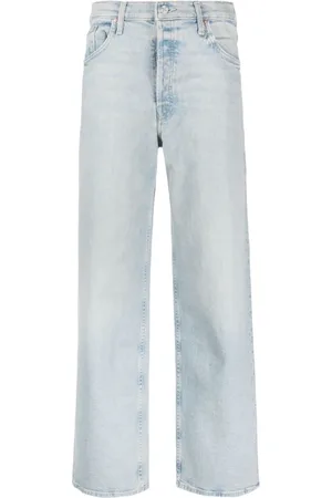 Mother Jeans, Dames, Blauw, W24, Katoen, Straight Jeans