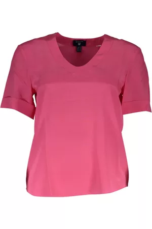 GANT Dames Korte mouw - T-shirts - Roze - Dames
