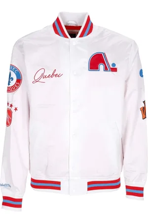 Mitchell & Ness Jassen, Heren, Wit, L, Bomber Jassen