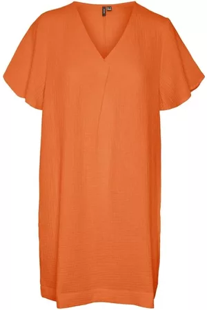 VERO MODA Dames Casual jurken - Casual kleedjes - Oranje - Dames