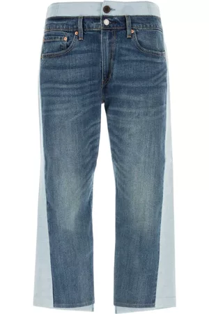 JUNYA WATANABE Jeans, Heren, Blauw, M, Katoen, Straight Jeans