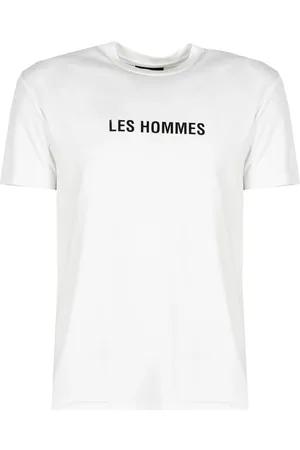 Les Hommes Tops, Heren, Wit, L, Katoen, T-Shirts
