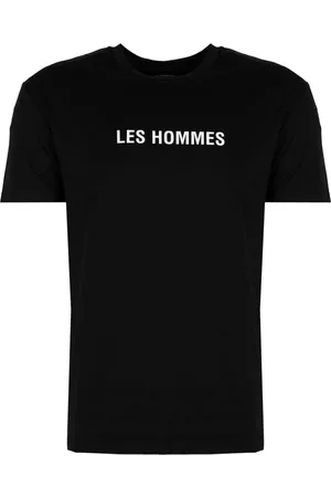 Les Hommes Tops, Heren, Zwart, M, Katoen, T-Shirts