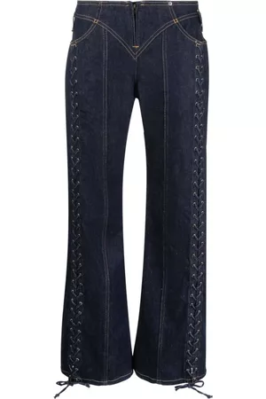 Jean Paul Gaultier Dames Bootcut - Flared Jeans - Blauw - Dames