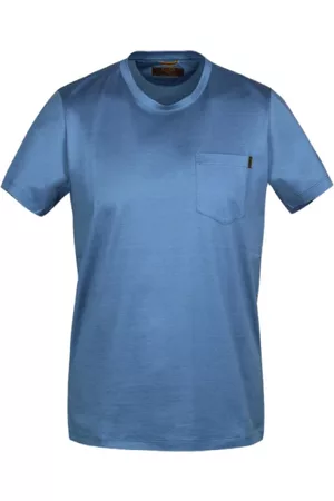 MOORER Heren T-shirts - Shirts - Blauw - Heren