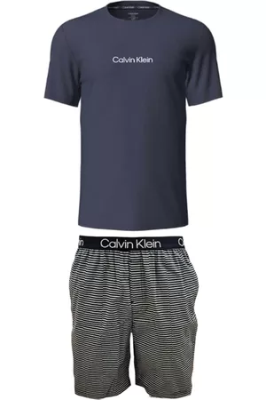 Calvin Klein Heren Pyjama's - Nachtkleding - Blauw - Heren