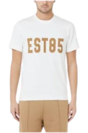 Paolo Pecora Tops, Heren, Wit, L, Katoen, T-Shirts