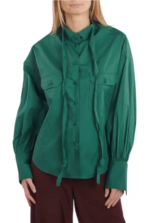 JEJIA Blouses & Shirts, Dames, Groen, S, Katoen, Blouses