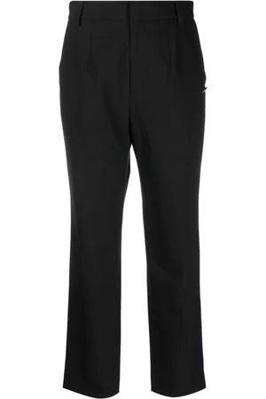 KRIZIA Broeken, Dames, Zwart, 2Xs, Wol, Chinos