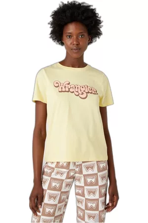 Wrangler Dames T-shirts - T-shirts - Geel - Dames