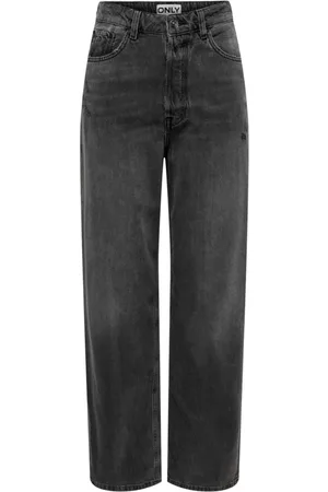 ONLY Dames Straight - Straight Jeans - Grijs - Dames