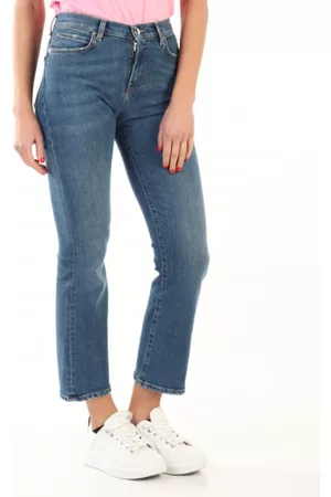 Pinko Dames Cropped Jeans - Cropped Jeans - Blauw - Dames